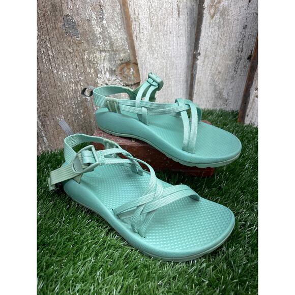 CHACO Zx EcoTread Teal Green Sandals Youth 6 - Picture 1 of 5